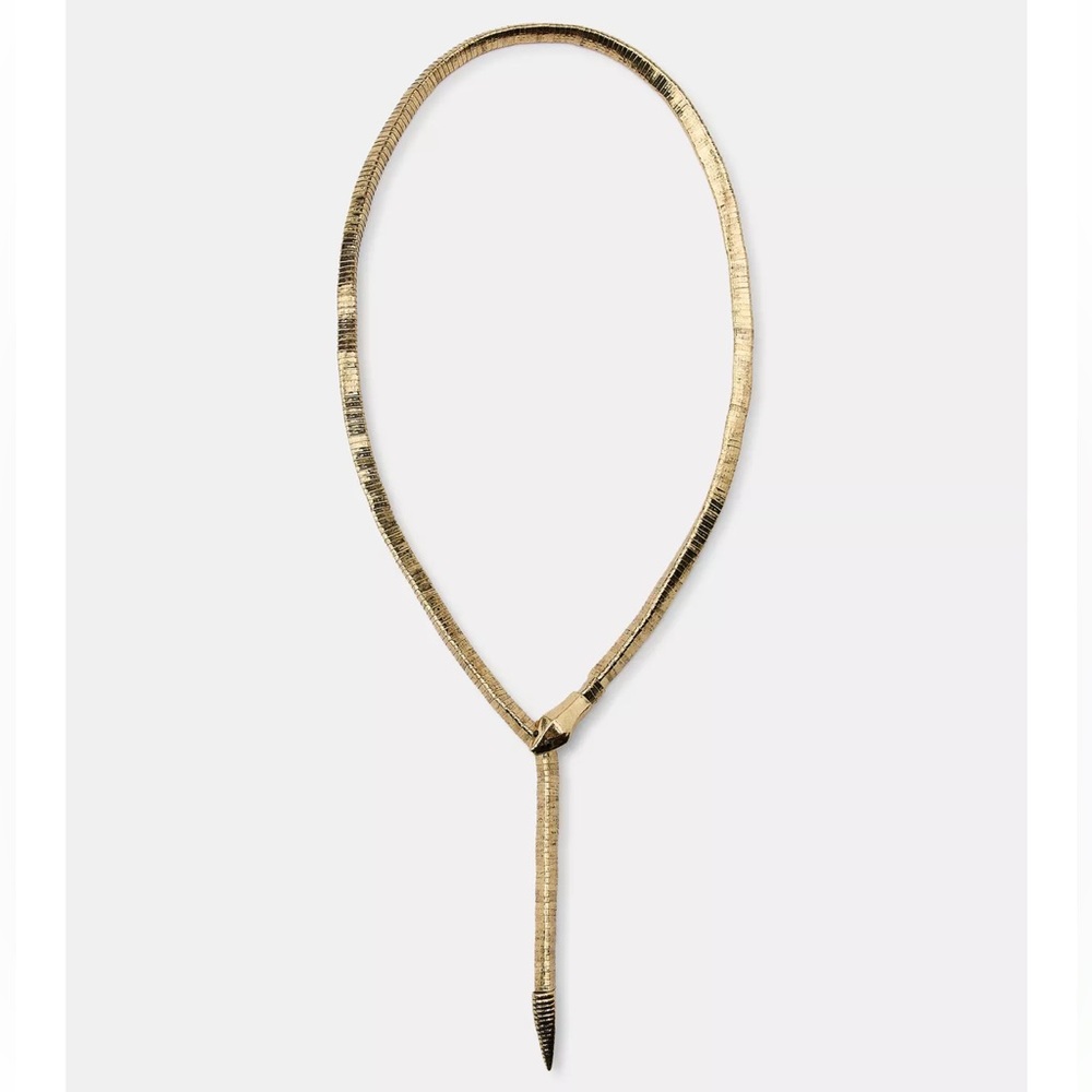 ZARA SNAKE PIECES NECKLACE, Gold Tone NWT